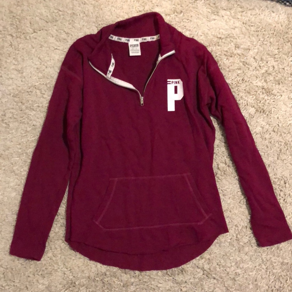 Victoria’s Secret Pink, quarter-zip sweatshirt